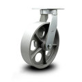 Service Caster 12 Inch Extra Heavy Duty Semi Steel Cast Iron Wheel Swivel Top Plate Caster SCC SCC-KP92S1230-SSR